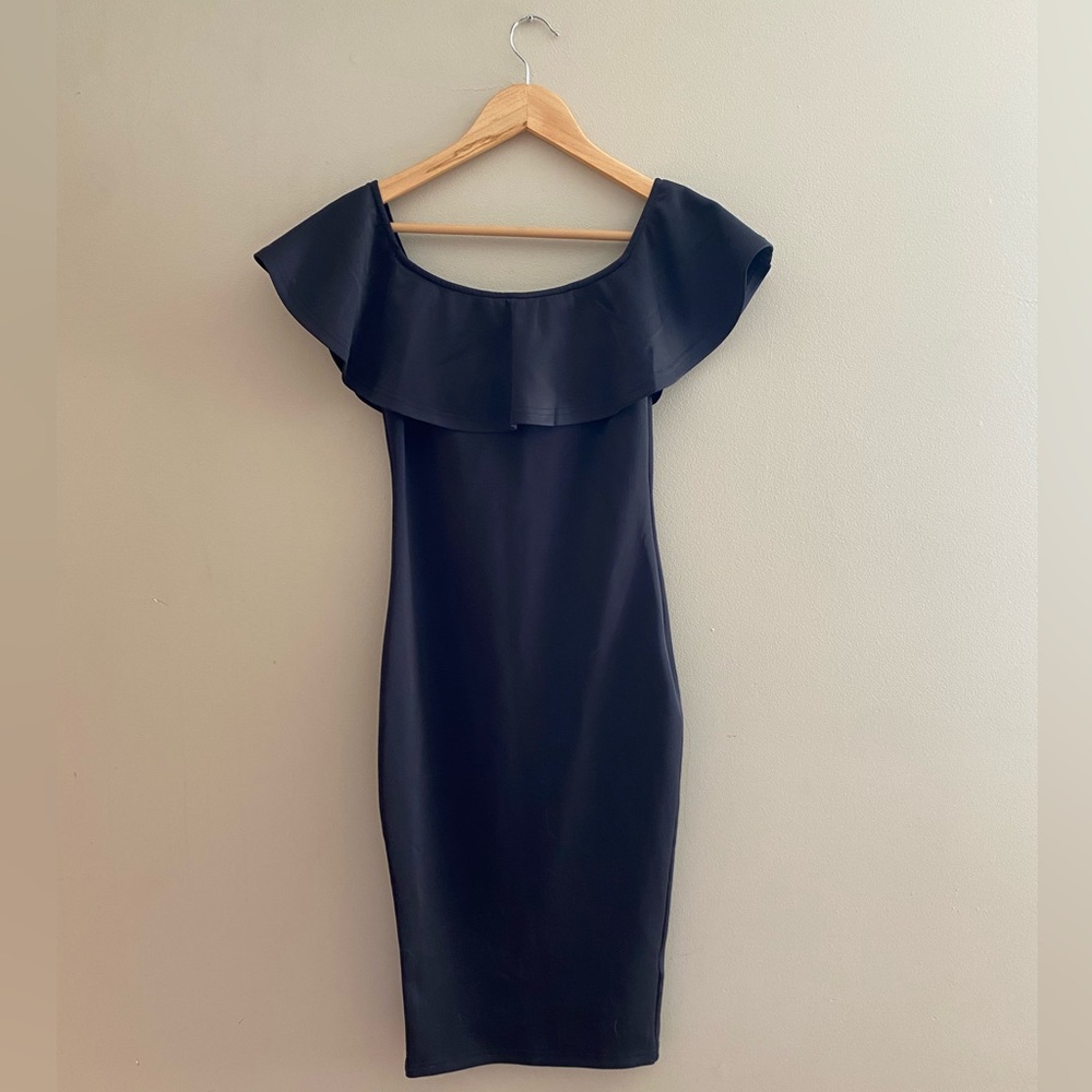 Ruffle top cocktail dress